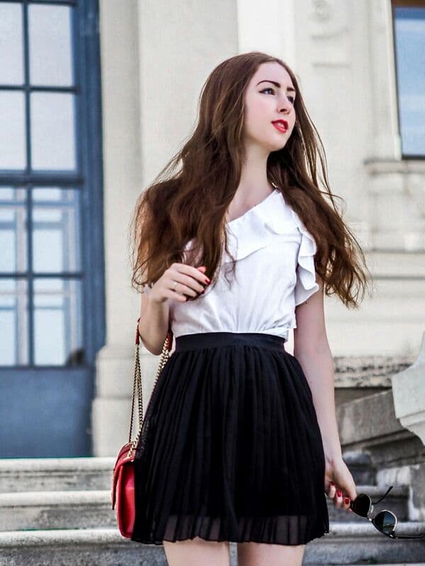 Pleated Mini Skirt